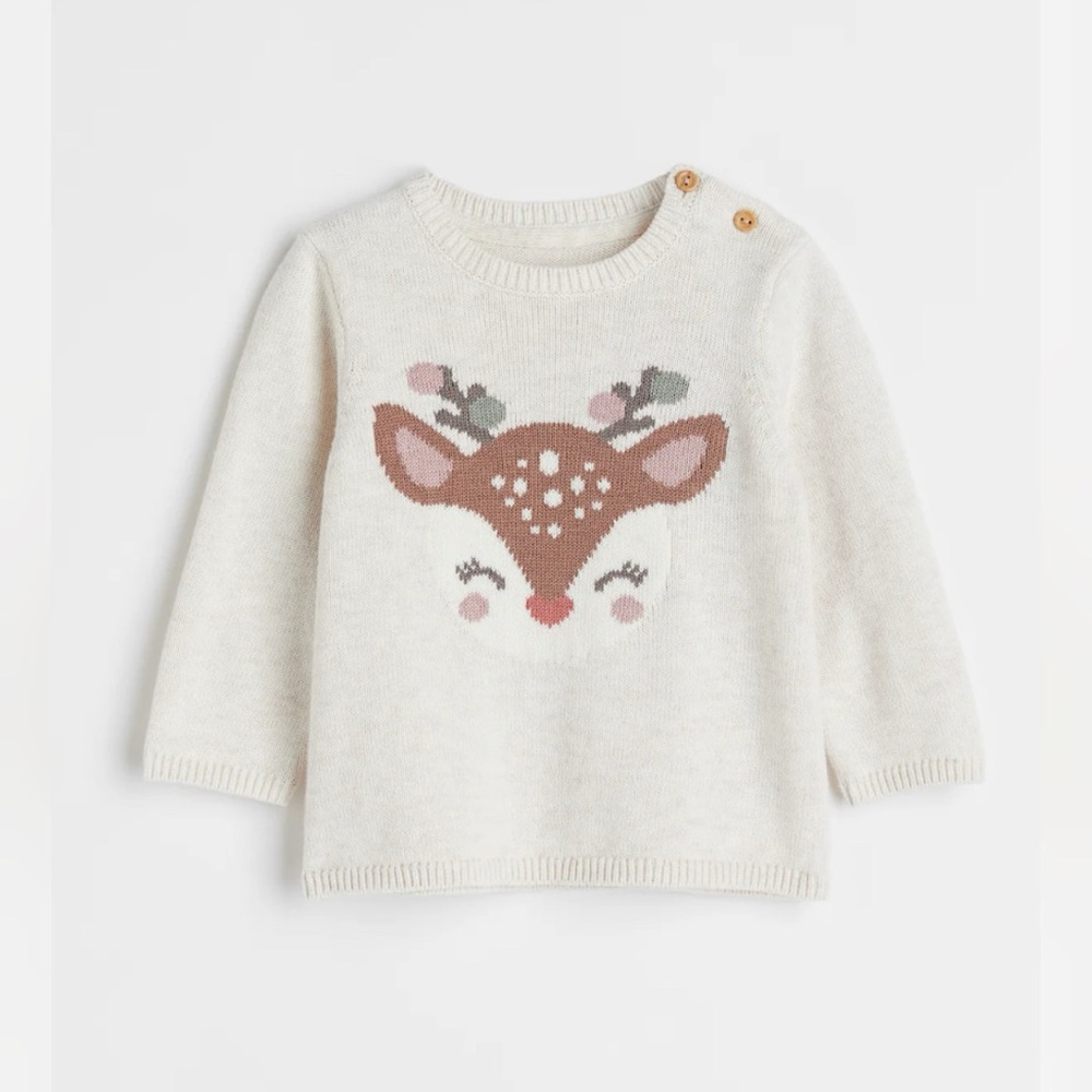 H&M Baby Deer Sweater 12–18 Months